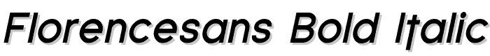 Florencesans Bold Italic font